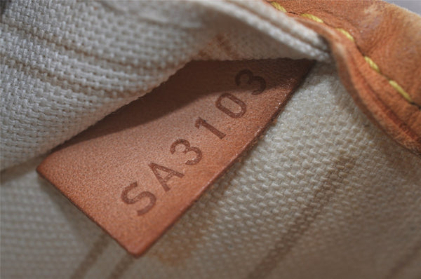 Authentic Louis Vuitton Damier Azur Neverfull MM Tote Bag N51107 LV 2665I