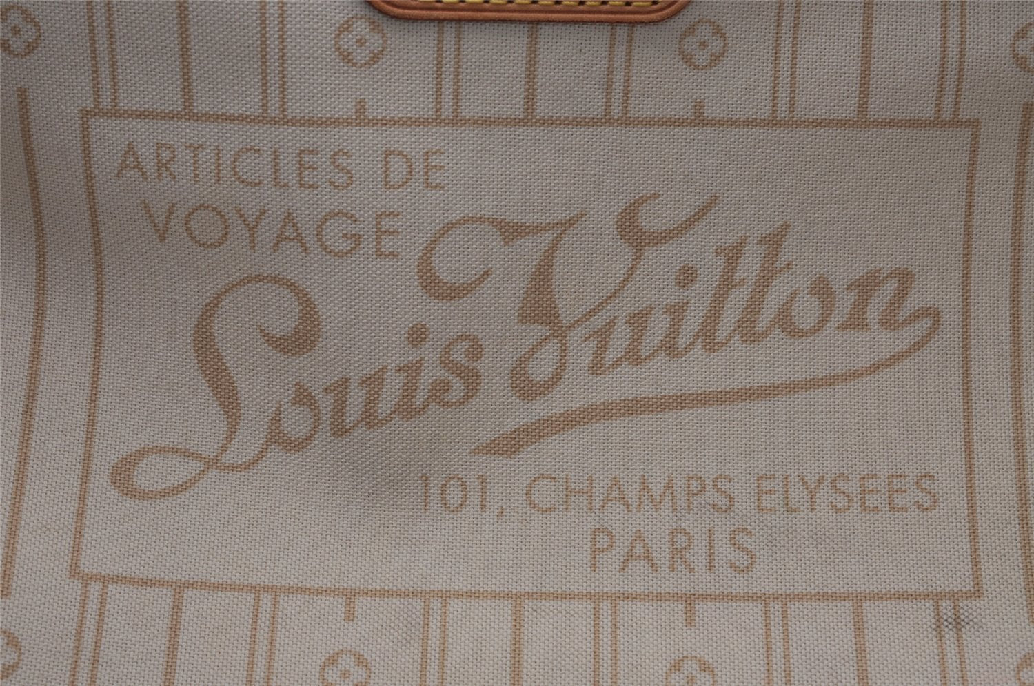 Authentic Louis Vuitton Damier Azur Neverfull MM Tote Bag N51107 LV 2682I