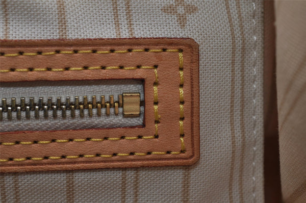 Authentic Louis Vuitton Damier Azur Neverfull MM Tote Bag N51107 LV 2682I