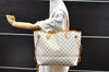 Authentic Louis Vuitton Damier Azur Neverfull MM Tote Bag N51107 LV 2682I