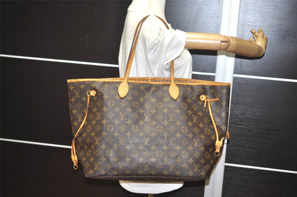 Authentic Louis Vuitton Monogram Neverfull GM Shoulder Tote Bag M40157 LV 2714I