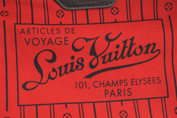 Authentic Louis Vuitton Damier Neverfull MM Shoulder Tote Bag N51105 LV 2775I