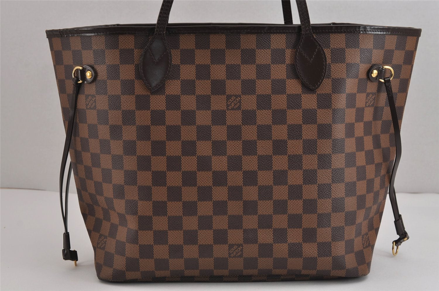 Authentic Louis Vuitton Damier Neverfull MM Shoulder Tote Bag N51105 LV 2875J