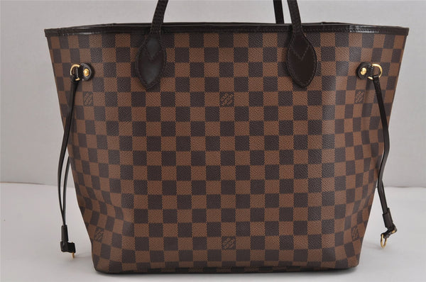 Authentic Louis Vuitton Damier Neverfull MM Shoulder Tote Bag N51105 LV 2875J