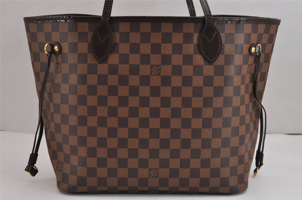 Authentic Louis Vuitton Damier Neverfull MM Shoulder Tote Bag N51105 LV 2875J