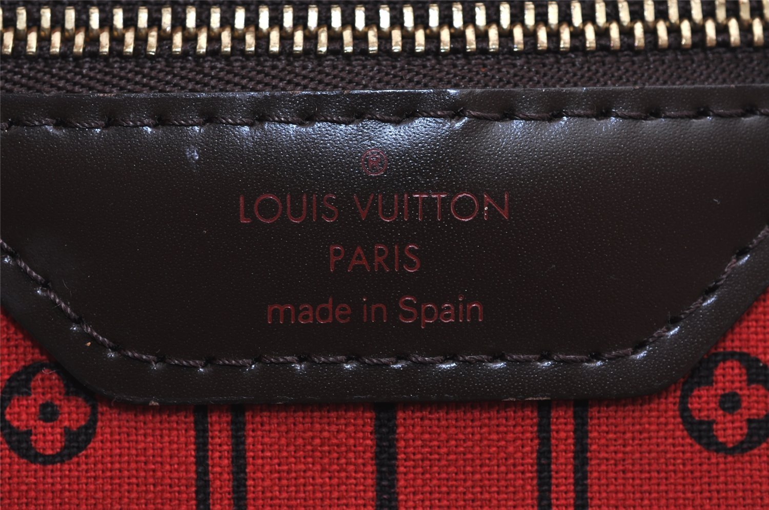 Authentic Louis Vuitton Damier Neverfull MM Shoulder Tote Bag N51105 LV 2875J