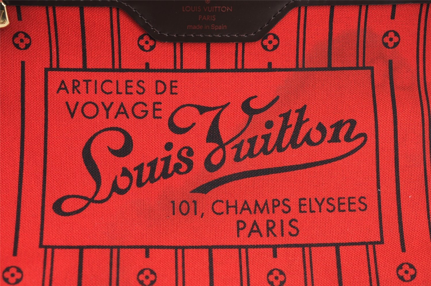 Authentic Louis Vuitton Damier Neverfull MM Shoulder Tote Bag N51105 LV 2875J