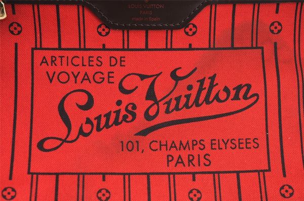 Authentic Louis Vuitton Damier Neverfull MM Shoulder Tote Bag N51105 LV 2875J