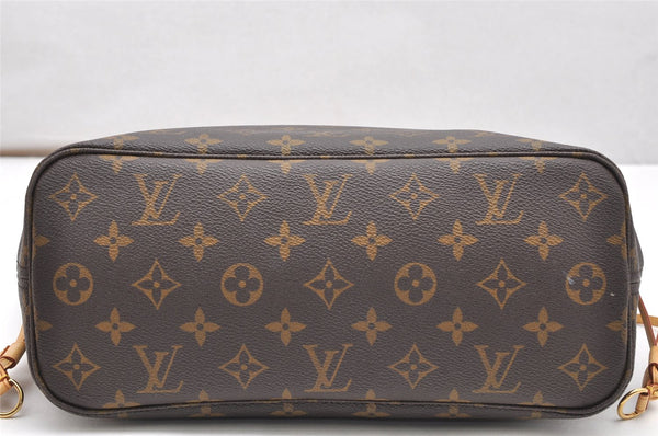 Authentic Louis Vuitton Monogram Neverfull PM Shoulder Tote Bag M40155 LV 2906K