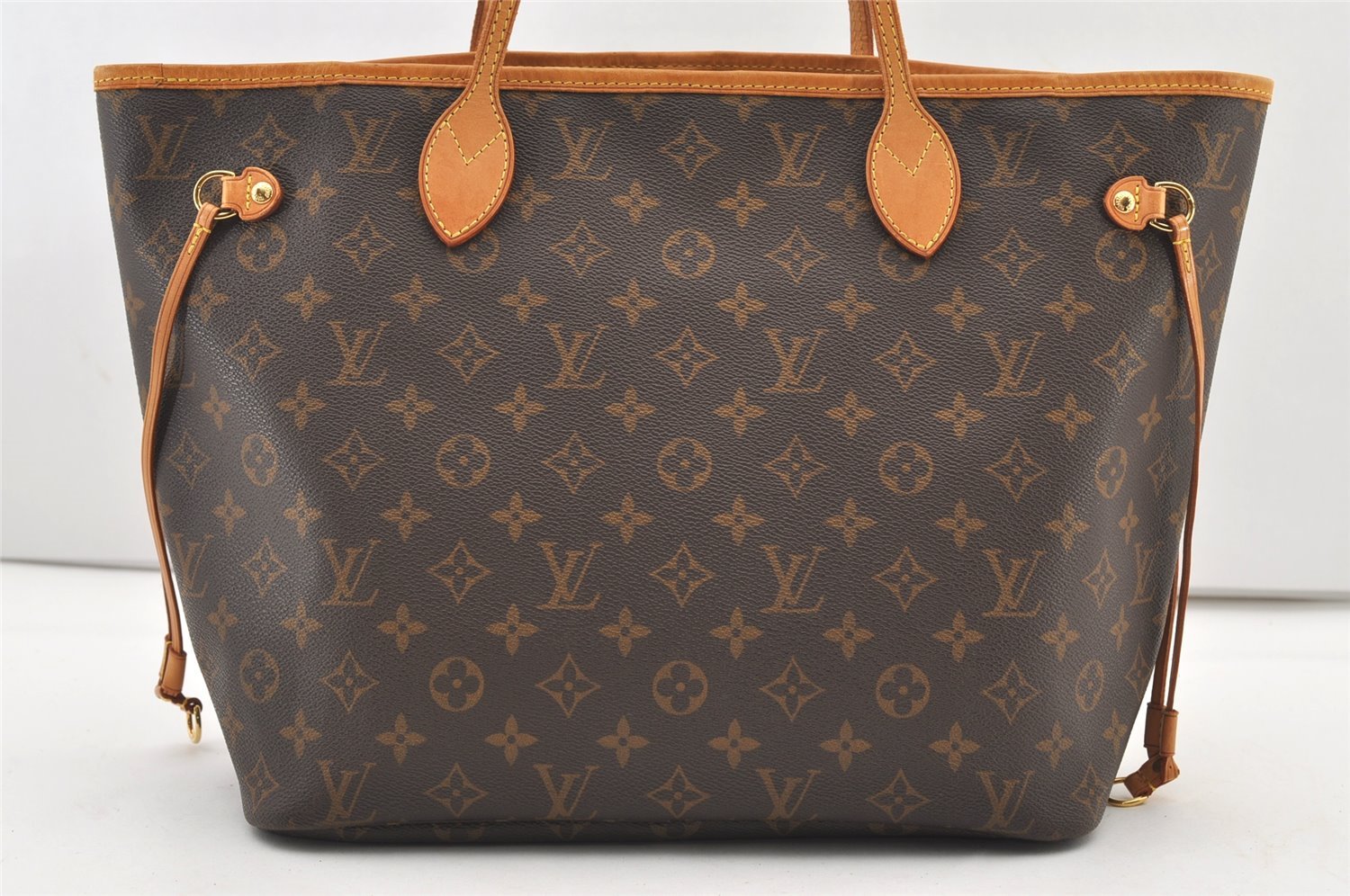 Authentic Louis Vuitton Monogram Neverfull MM Shoulder Tote Bag M40156 LV 2910J