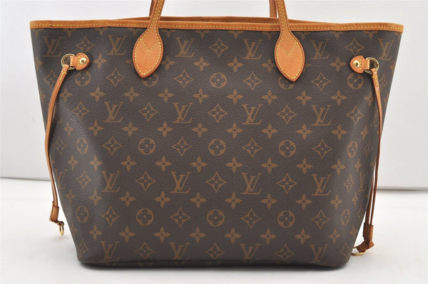 Authentic Louis Vuitton Monogram Neverfull MM Shoulder Tote Bag M40156 LV 2910J