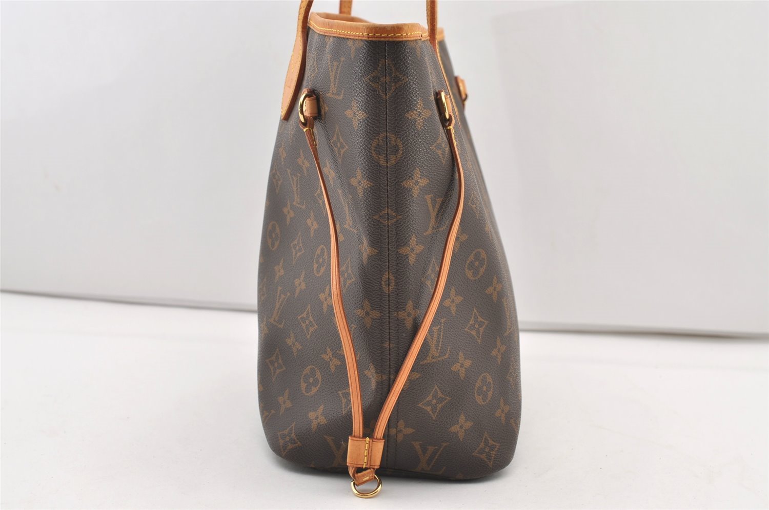 Authentic Louis Vuitton Monogram Neverfull MM Shoulder Tote Bag M40156 LV 2910J