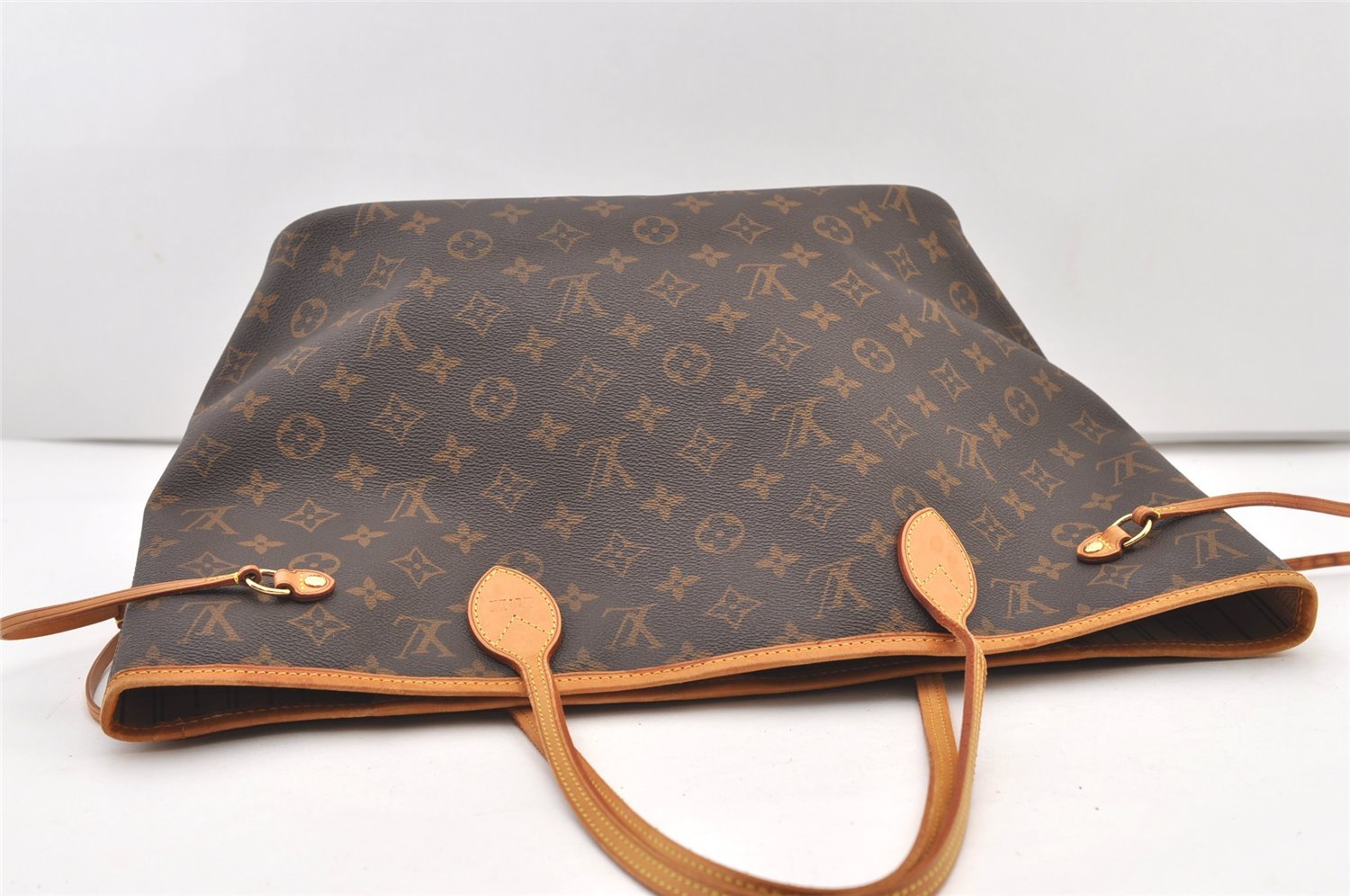 Authentic Louis Vuitton Monogram Neverfull MM Shoulder Tote Bag M40156 LV 2910J