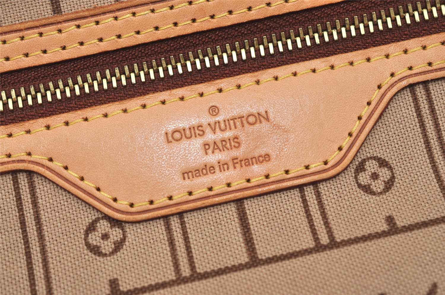 Authentic Louis Vuitton Monogram Neverfull MM Shoulder Tote Bag M40156 LV 2910J