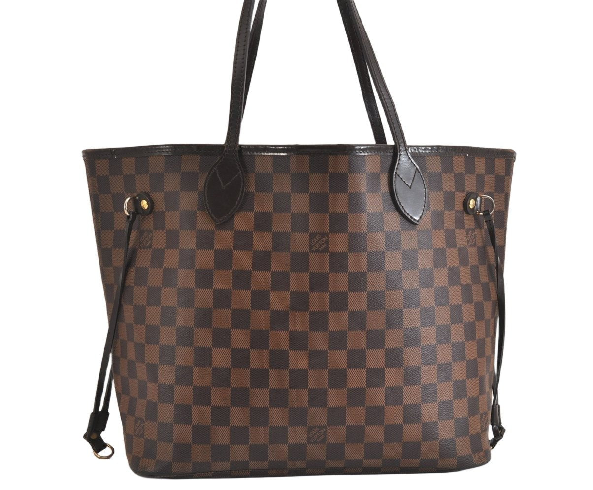Authentic Louis Vuitton Damier Neverfull MM Shoulder Tote Bag N41358 LV 2986M
