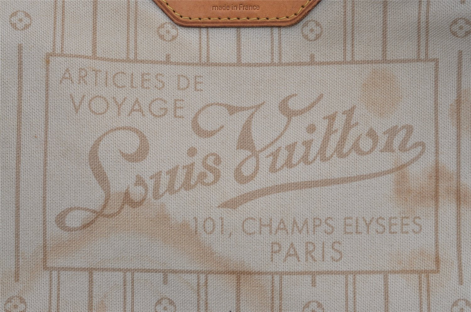 Authentic Louis Vuitton Damier Azur Neverfull GM N51108 Shoulder Tote Bag 3184I