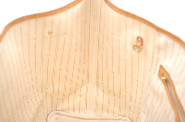 Authentic Louis Vuitton Damier Azur Neverfull GM N51108 Shoulder Tote Bag 3184I