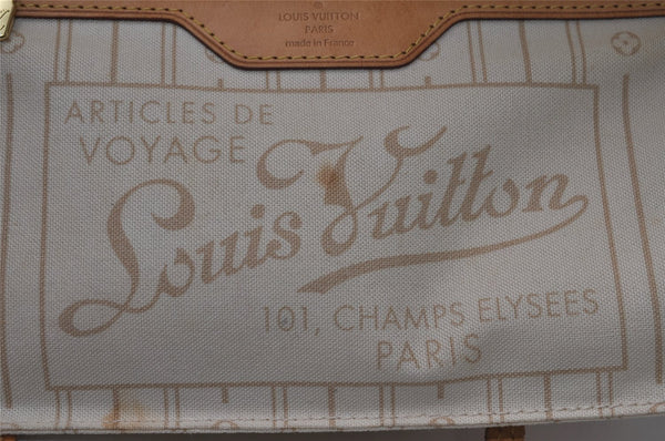 Authentic Louis Vuitton Damier Azur Neverfull PM Tote Bag N51110 LV 3328I