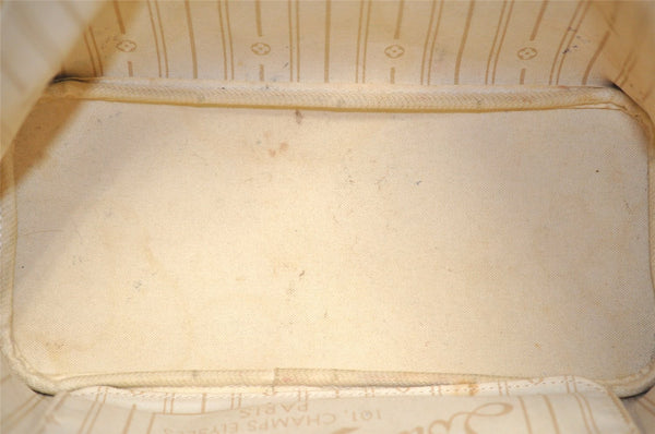 Authentic Louis Vuitton Damier Azur Neverfull PM Tote Bag N51110 LV 3328I