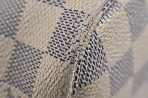 Authentic Louis Vuitton Damier Azur Neverfull PM Tote Bag N51110 LV 3718J