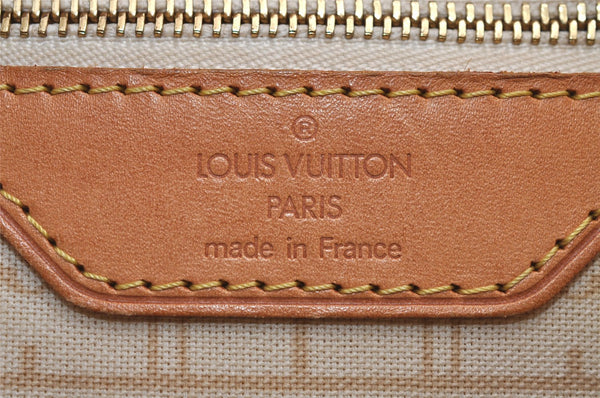Authentic Louis Vuitton Damier Azur Neverfull PM Tote Bag N51110 LV 3718J