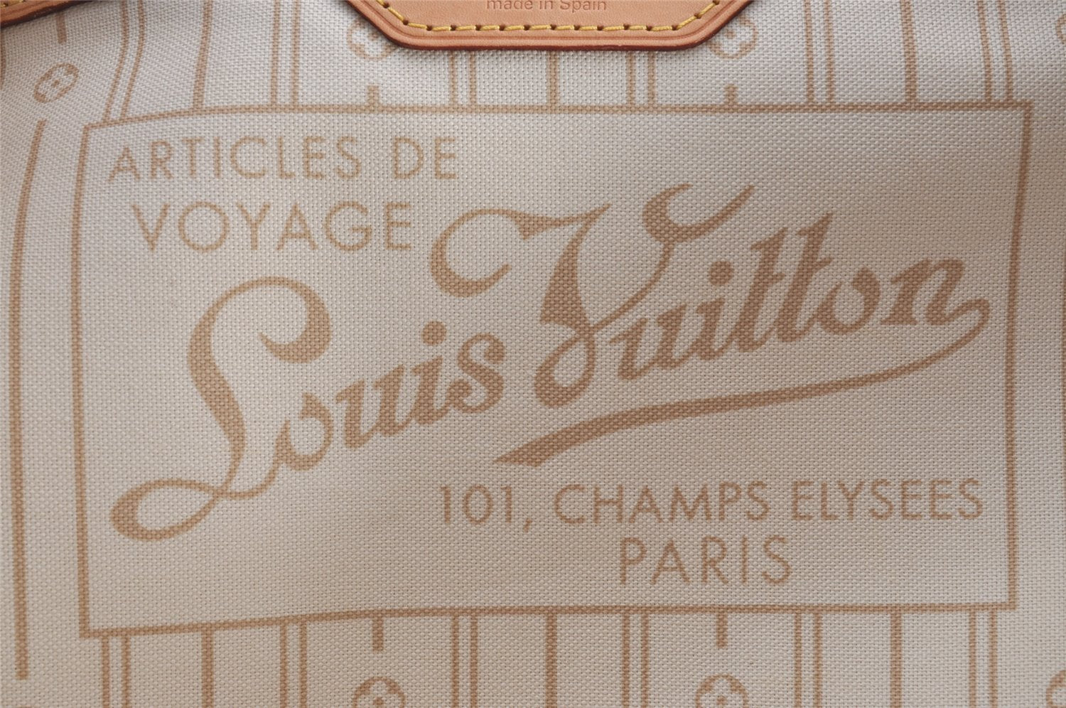 Authentic Louis Vuitton Damier Azur Neverfull MM Tote Bag N51107 LV 3954I