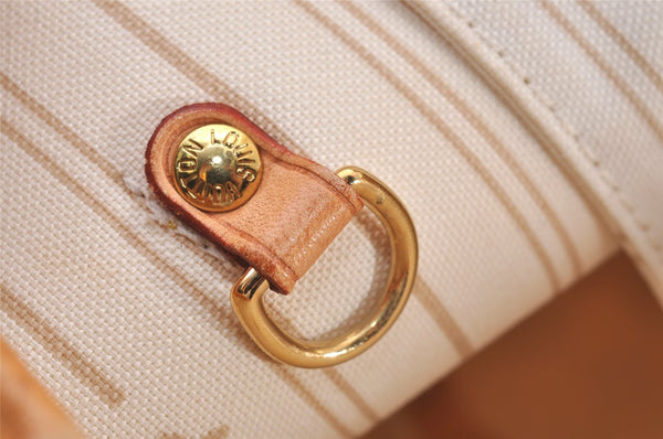 Authentic Louis Vuitton Damier Azur Neverfull MM Tote Bag N51107 LV 3954I