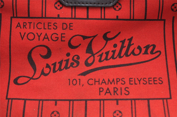 Authentic Louis Vuitton Damier Neverfull MM Shoulder Tote Bag N51105 LV 3995I