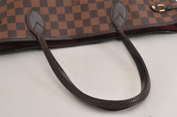 Authentic Louis Vuitton Damier Neverfull MM Shoulder Tote Bag N51105 LV 3998J