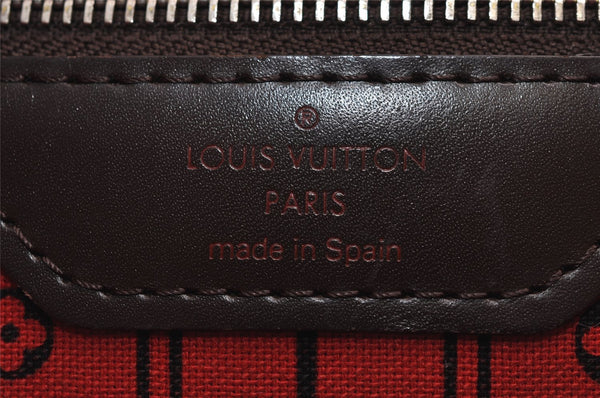 Authentic Louis Vuitton Damier Neverfull MM Shoulder Tote Bag N51105 LV 3998J