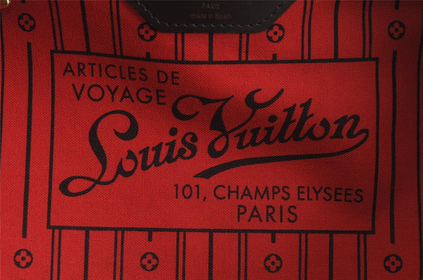 Authentic Louis Vuitton Damier Neverfull MM Shoulder Tote Bag N51105 LV 3998J