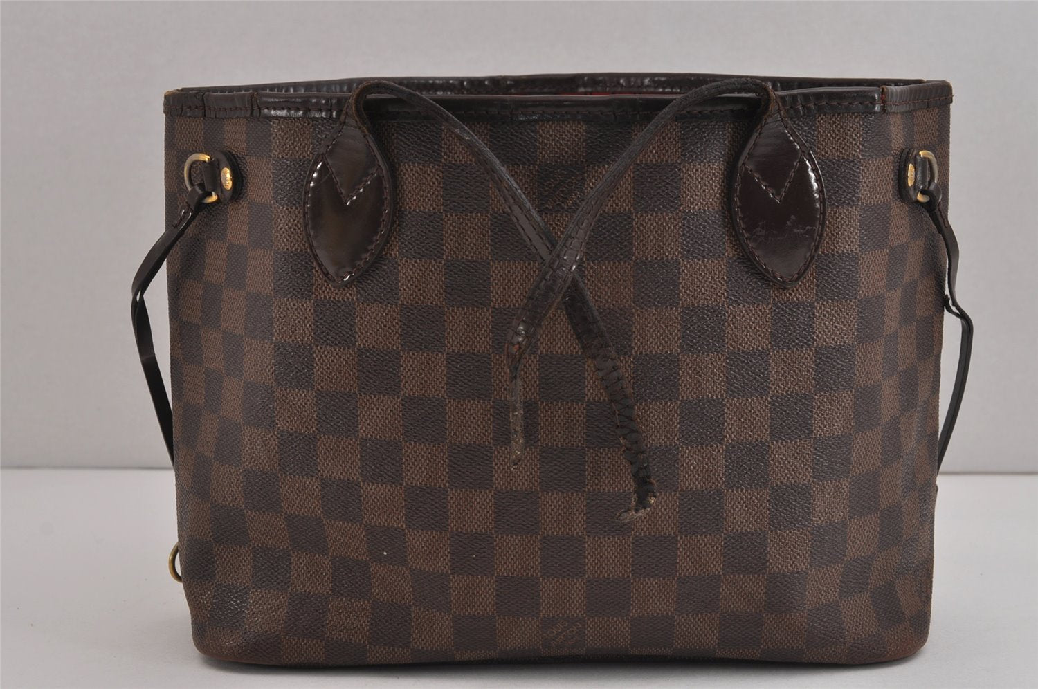 Authentic Louis Vuitton Damier Neverfull PM Shoulder Tote Bag N51109 Junk 4547J