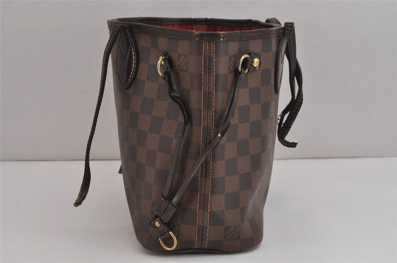 Authentic Louis Vuitton Damier Neverfull PM Shoulder Tote Bag N51109 Junk 4547J