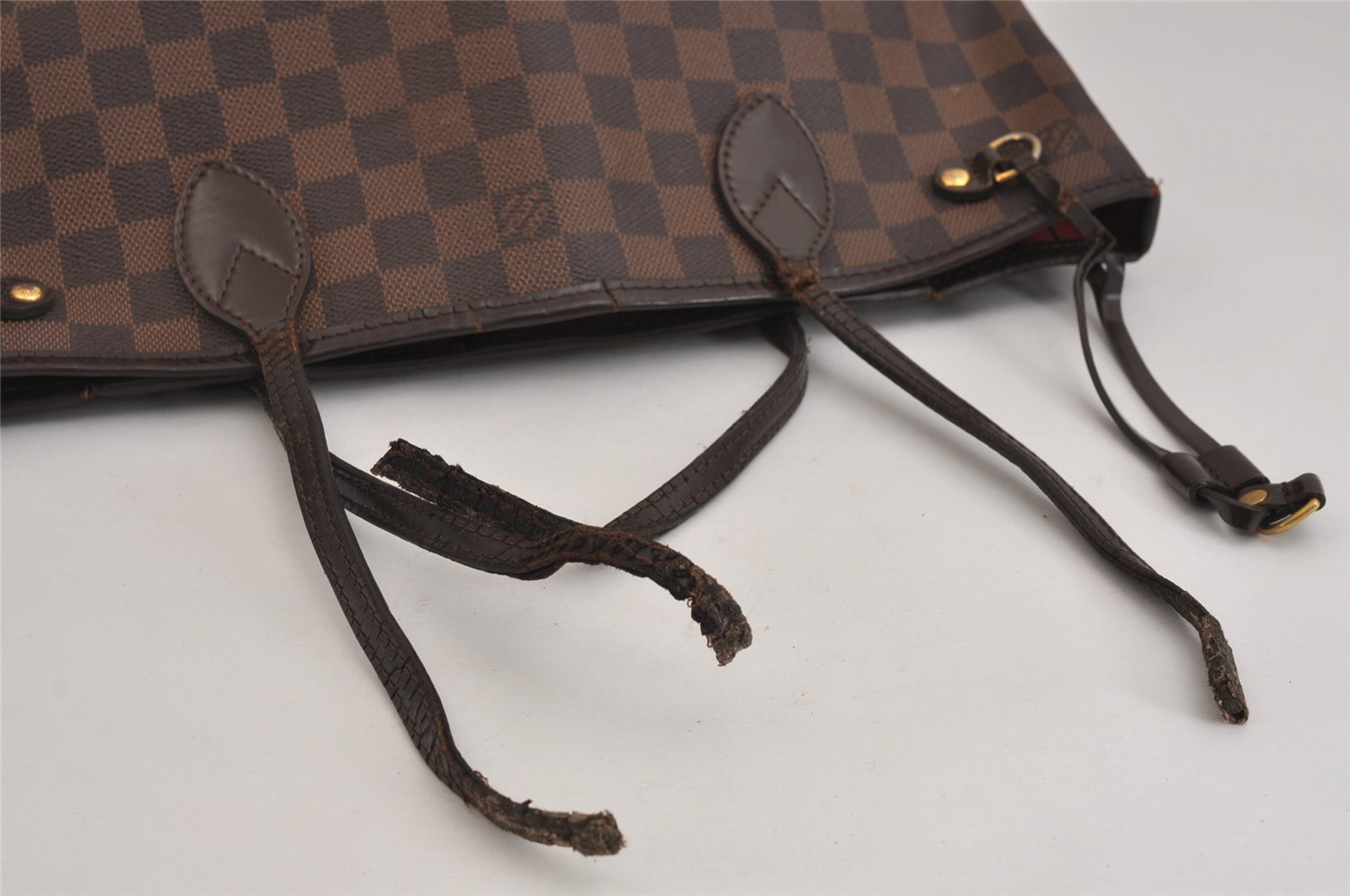 Authentic Louis Vuitton Damier Neverfull PM Shoulder Tote Bag N51109 Junk 4547J