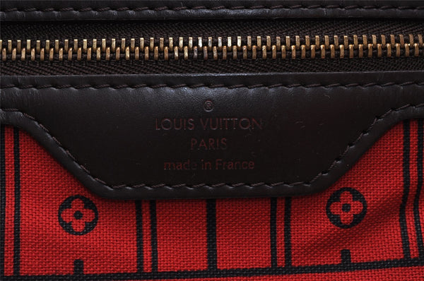 Authentic Louis Vuitton Damier Neverfull MM Shoulder Tote Bag N51105 LV 4625I
