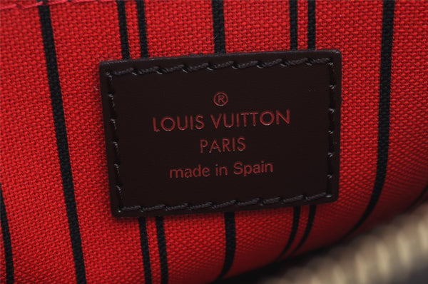 Authentic Louis Vuitton Damier Neverfull Pouch Purse Clutch Bag LV 4670I
