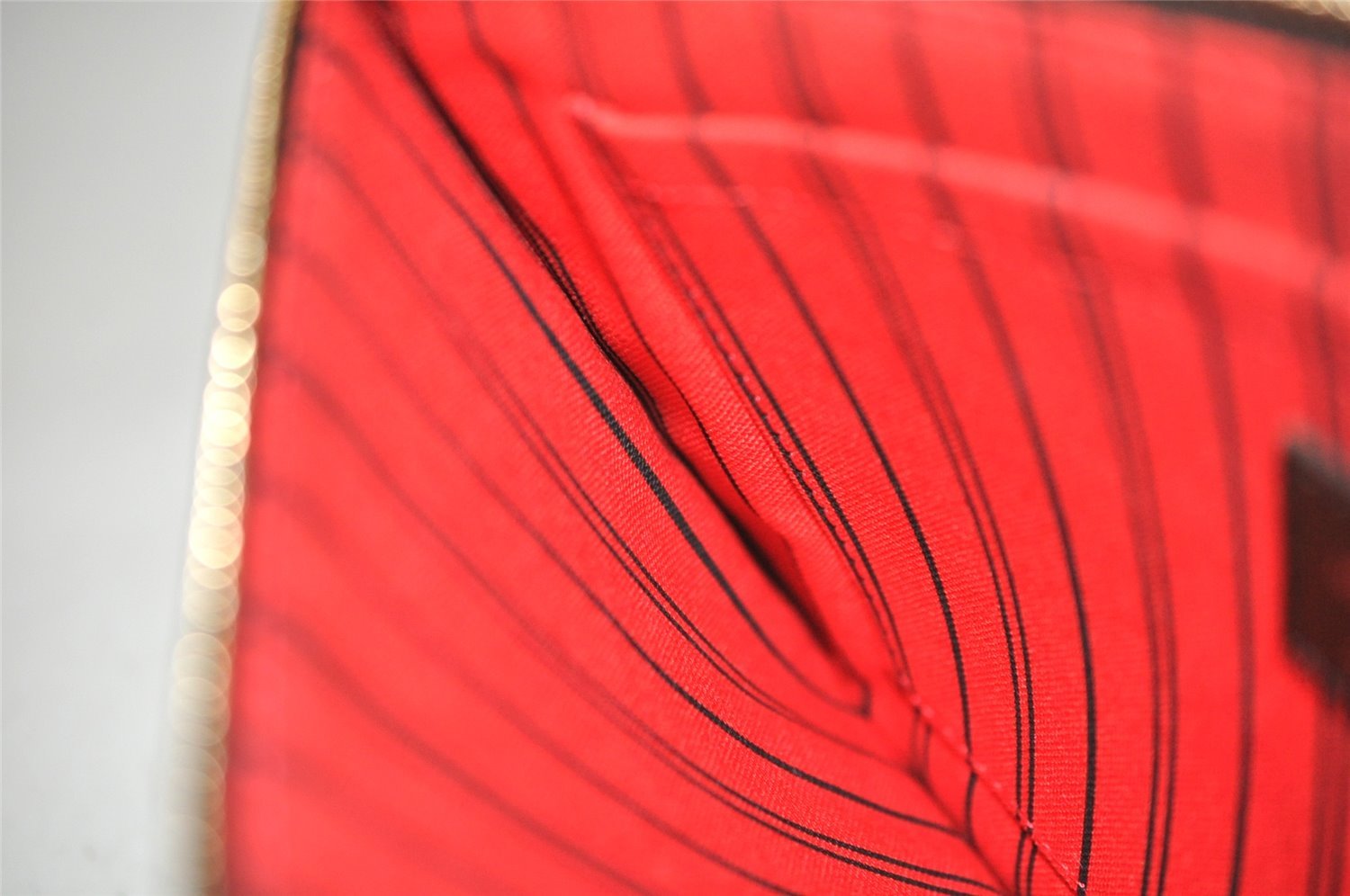 Authentic Louis Vuitton Damier Neverfull Pouch Purse Clutch Bag LV 4670I