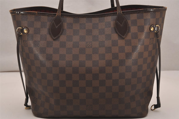 Authentic Louis Vuitton Damier Neverfull MM Shoulder Tote Bag N51105 LV 4794J