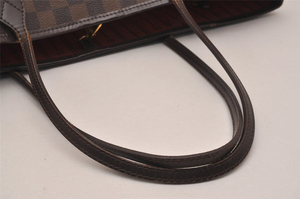 Authentic Louis Vuitton Damier Neverfull MM Shoulder Tote Bag N51105 LV 4794J