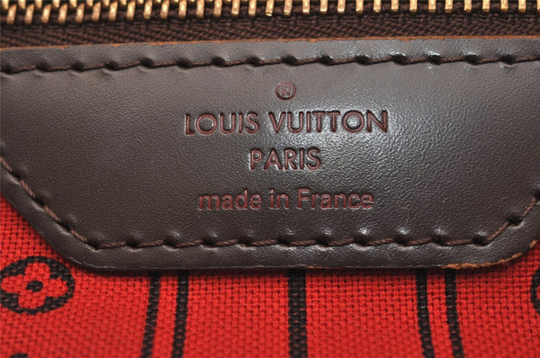 Authentic Louis Vuitton Damier Neverfull MM Shoulder Tote Bag N51105 LV 4794J