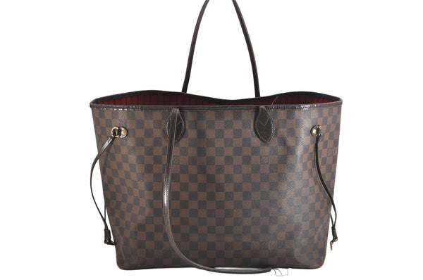 Authentic Louis Vuitton Damier Neverfull GM Shoulder Tote Bag N51106 Junk 4873M
