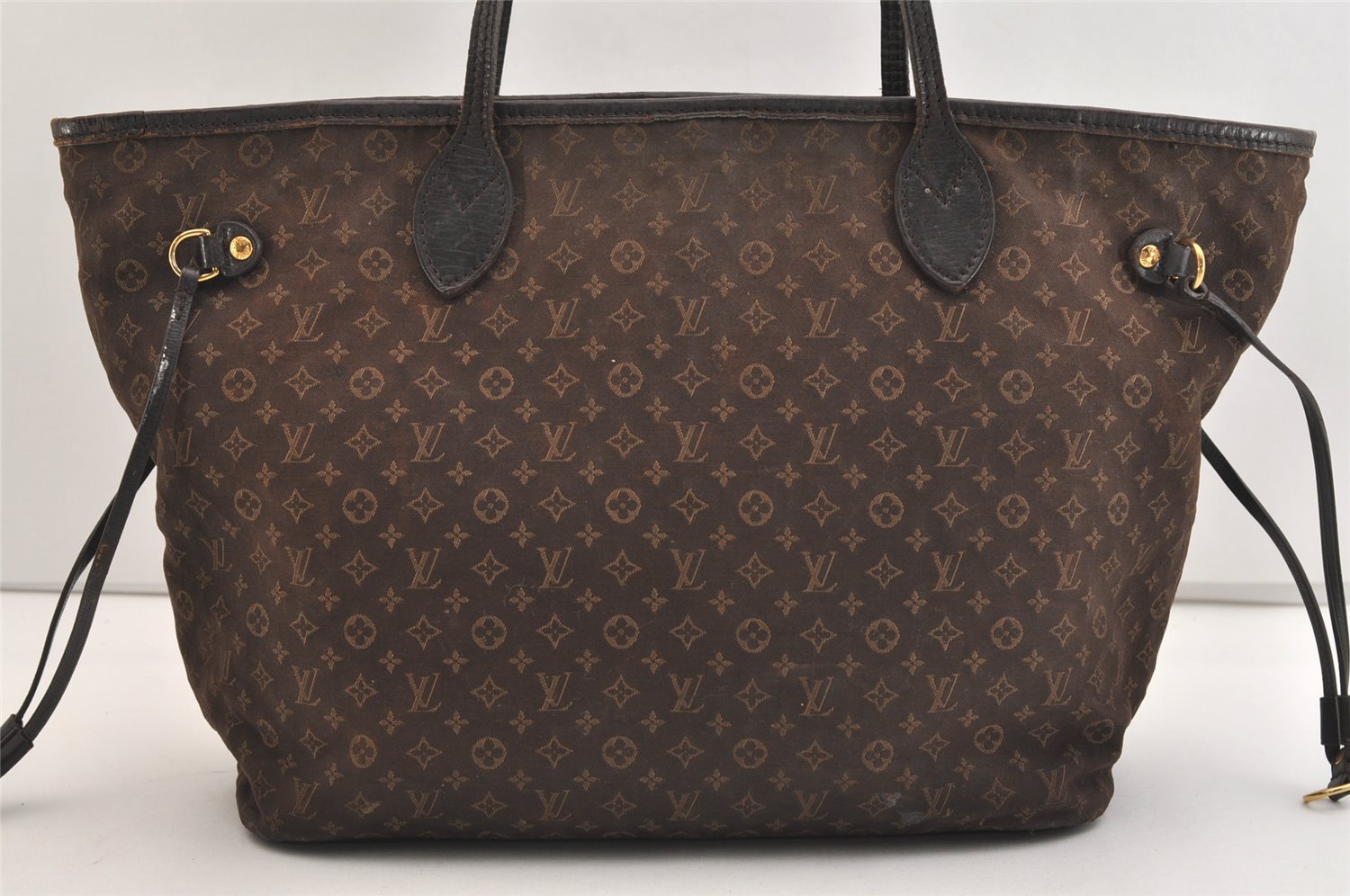 Authentic Louis Vuitton Monogram Idylle Neverfull MM Tote Bag M40513 Brown 4922J