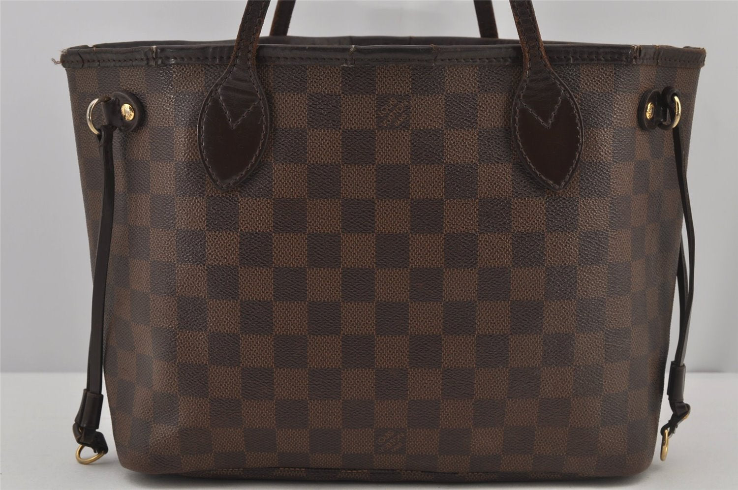 Authentic Louis Vuitton Damier Neverfull PM Shoulder Tote Bag N51109 LV 5008J