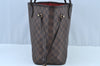 Authentic Louis Vuitton Damier Neverfull MM Shoulder Tote Bag N51105 LV 5168G