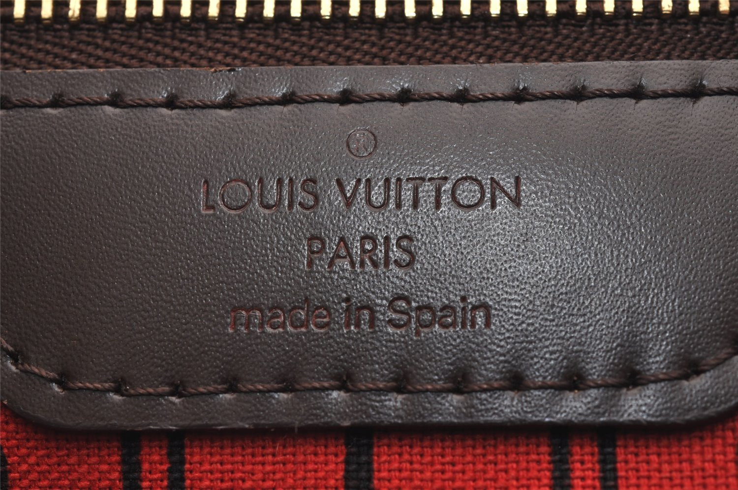Authentic Louis Vuitton Damier Neverfull MM Shoulder Tote Bag N51105 LV 5180J
