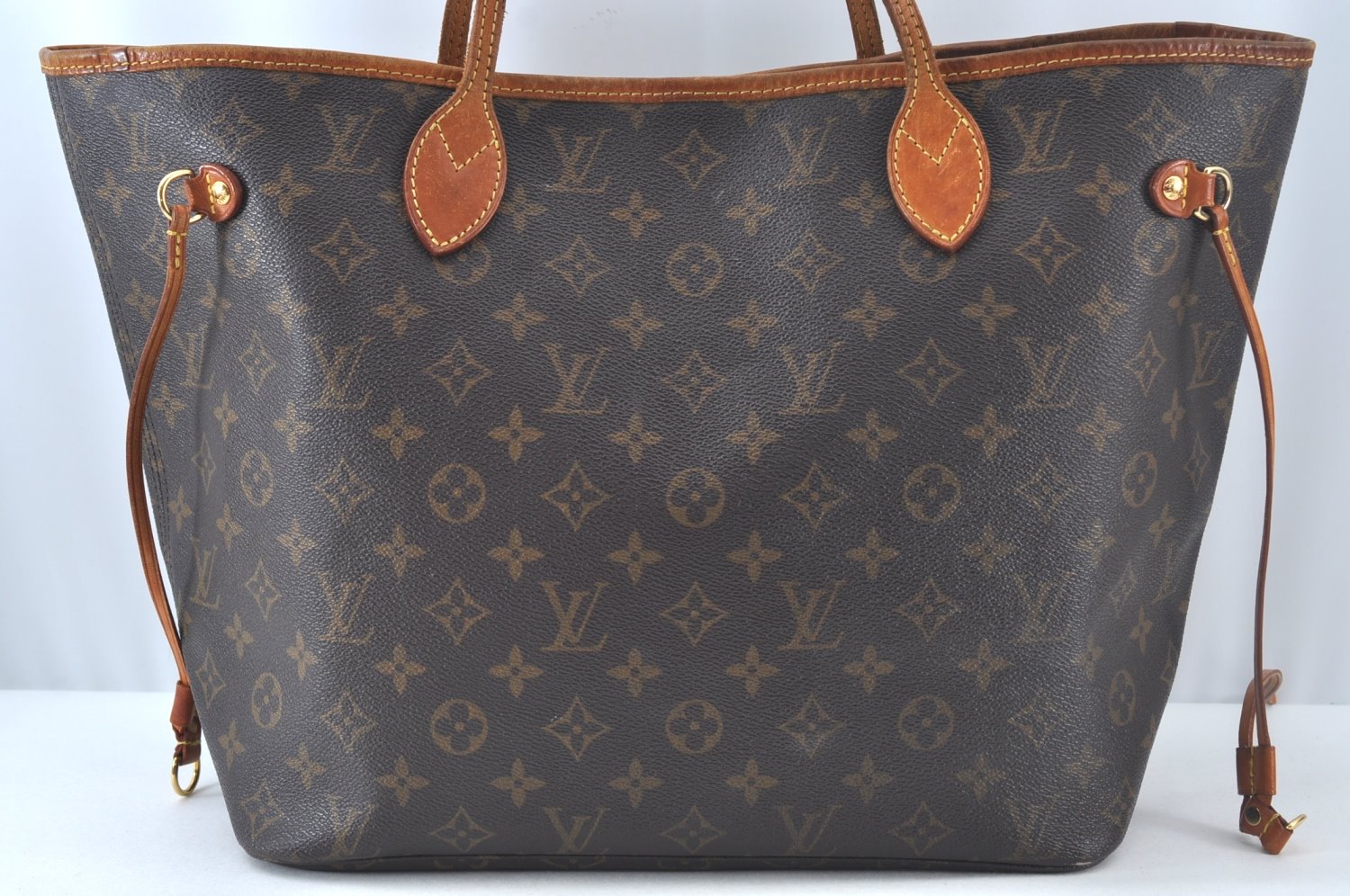 Authentic Louis Vuitton Monogram Neverfull MM Shoulder Tote Bag M40156 LV 5329K