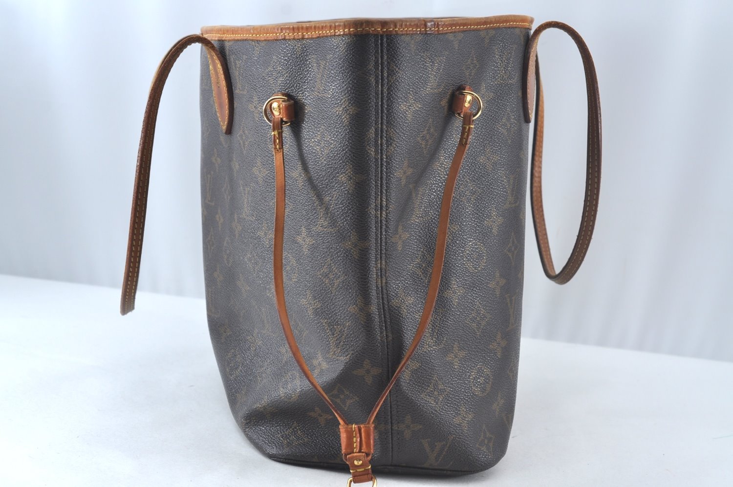 Authentic Louis Vuitton Monogram Neverfull MM Shoulder Tote Bag M40156 LV 5329K