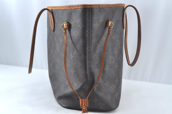 Authentic Louis Vuitton Monogram Neverfull MM Shoulder Tote Bag M40156 LV 5329K
