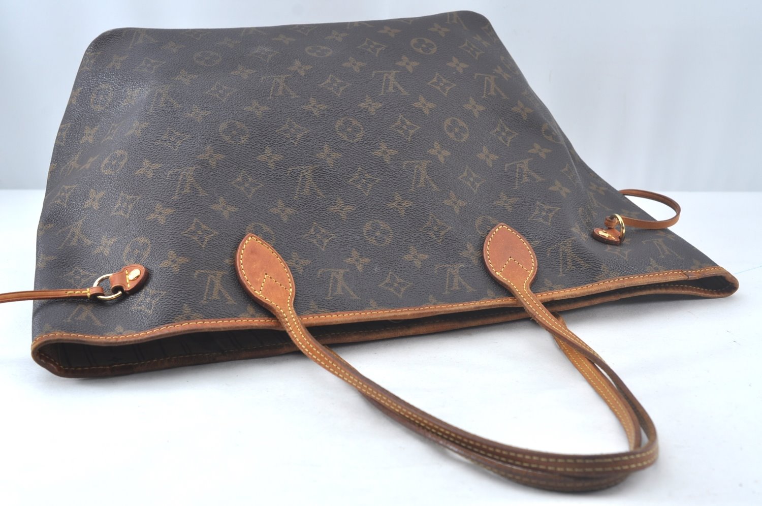 Authentic Louis Vuitton Monogram Neverfull MM Shoulder Tote Bag M40156 LV 5329K