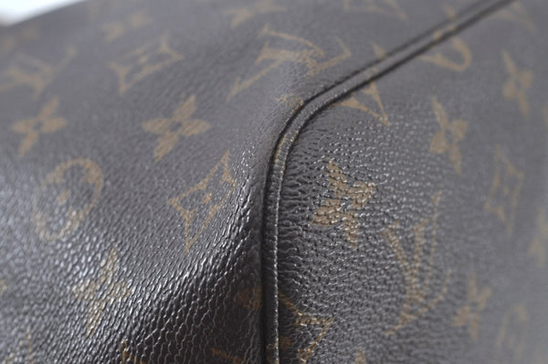 Authentic Louis Vuitton Monogram Neverfull MM Shoulder Tote Bag M40156 LV 5329K